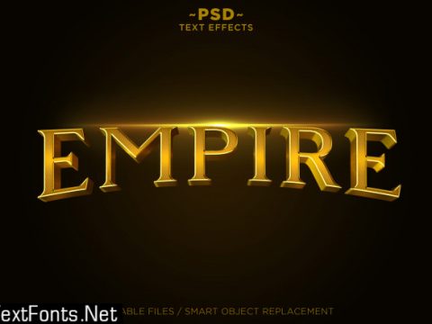 3d empire gold effects template text