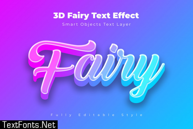 3d fairy text effect