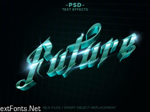 3d future style effects editable text