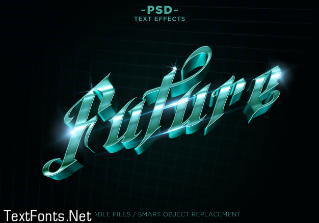 3d future style effects editable text