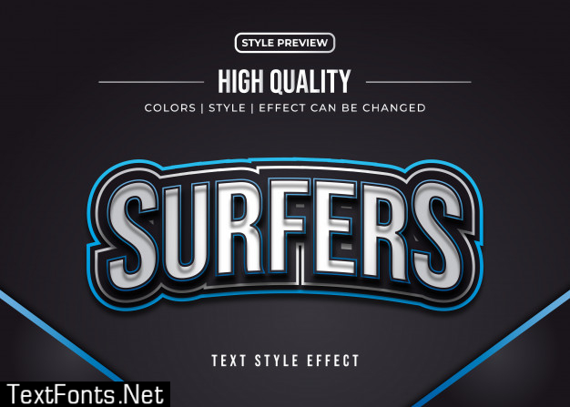 3d gaming text style effect for team identity or sticker