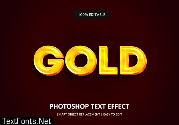 3d gold text