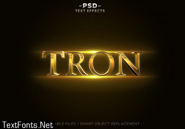 3d gold trone effects editable text