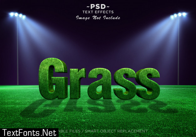 3d grass effects editable text