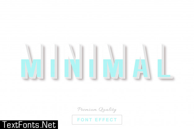 3d minimal text style effect