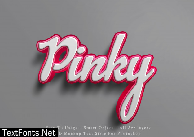 Download 3d Mockup Pink Text Style Effect