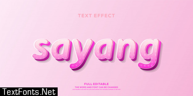 3d pink text effect