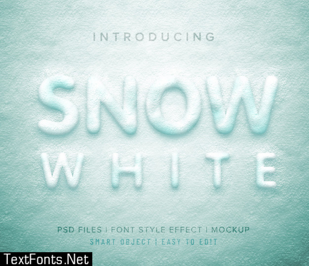 3d snow white font style