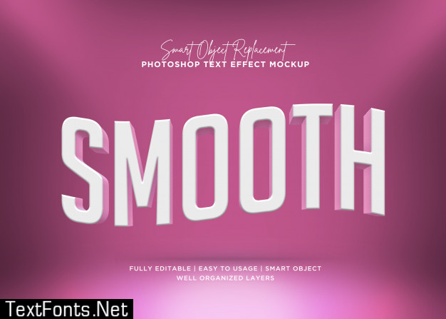 3d style smooth text effect