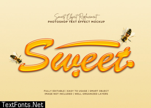 3d style sweet text effect