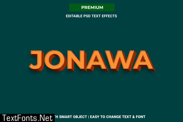 3d text style font effect psd