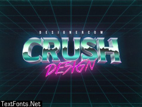 80's text effects layer style