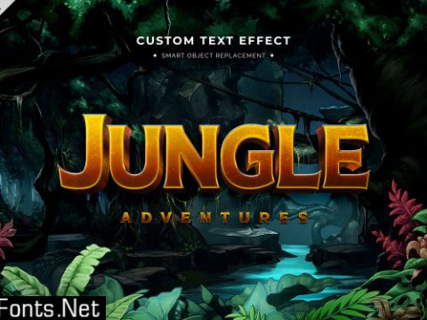 Adventure movie 3d text style effect