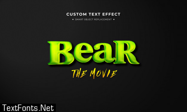 Animation movie 3d text style effect