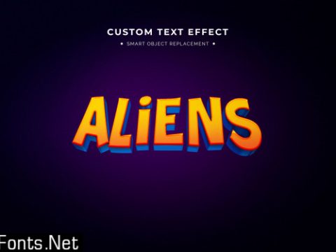 Animation movie 3d text style effect