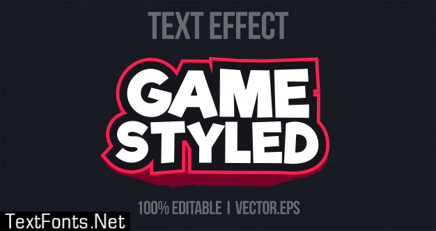 Arcade 3d bold game text effect graphic style layer stayle font style