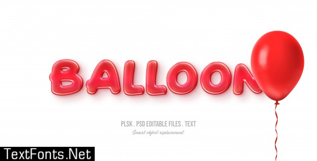 Ballon 3d text style effect