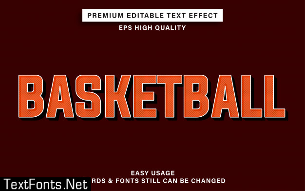 Basketball text effect