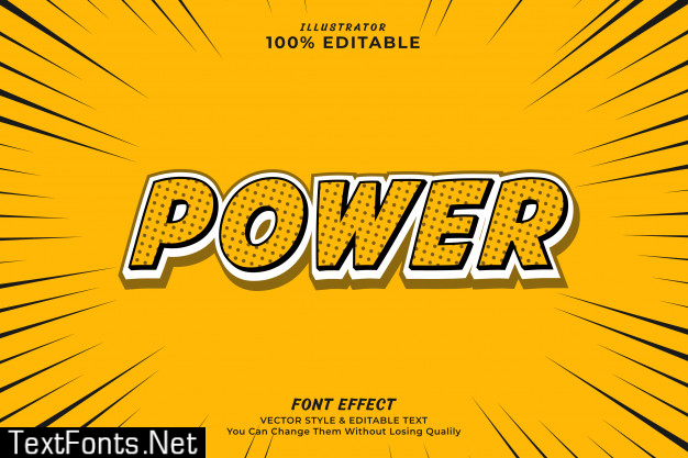 Beautiful power editable text effect