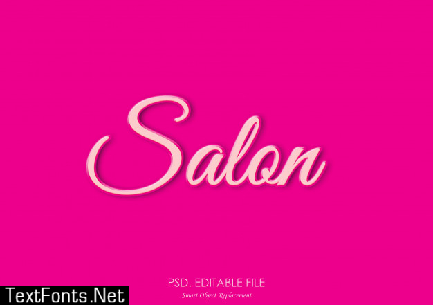 Beauty salon text effect