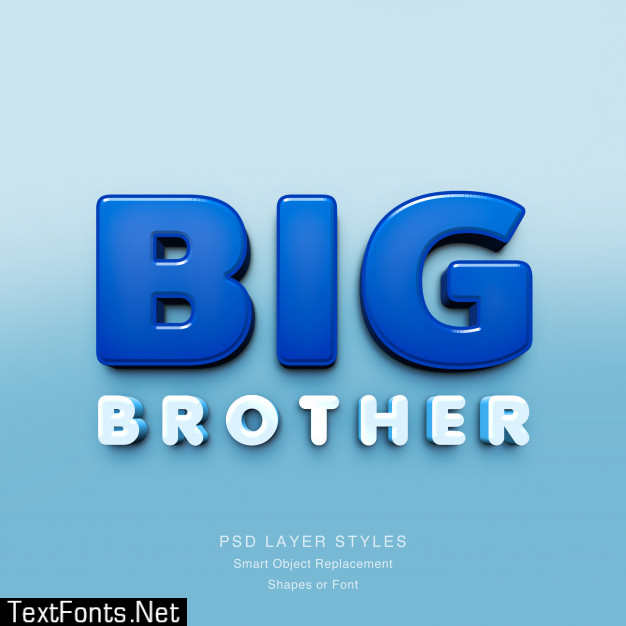 Big brother 3d text effect