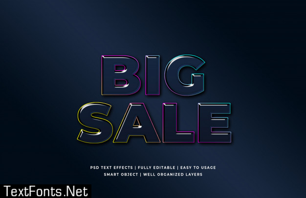 Big sale 3d text style