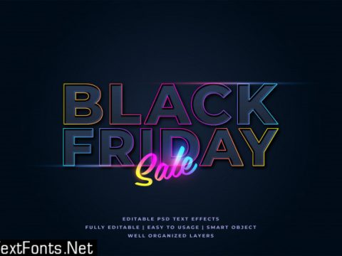 Black friday sale text style effect mockup