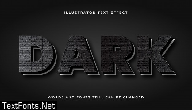 Black & white editable text effect