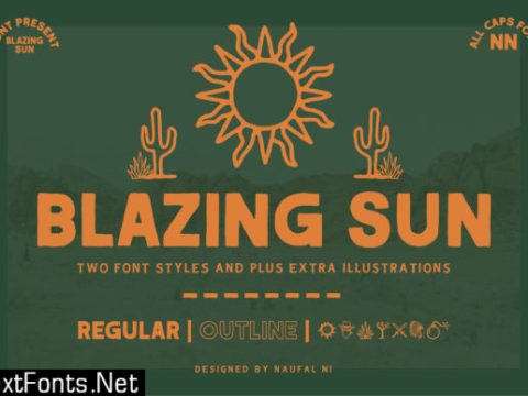 Blazing Sun Font