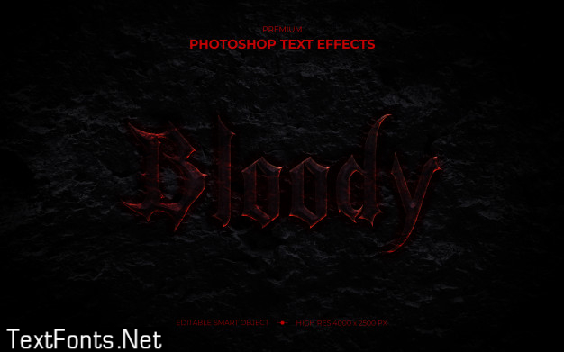 Bloody text effect mockup