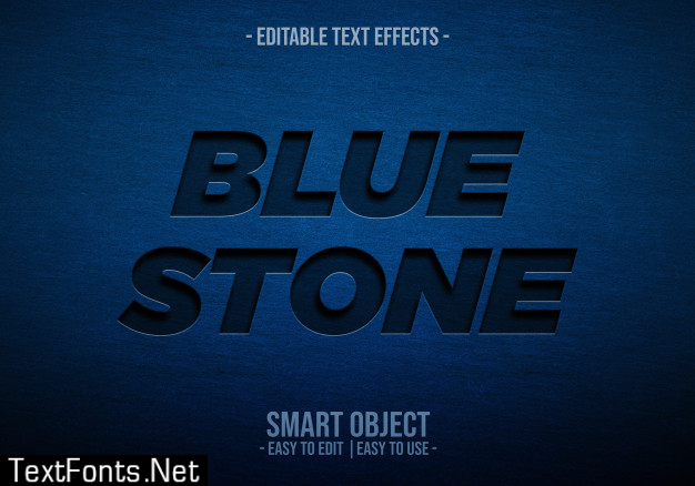 Blue stone text style