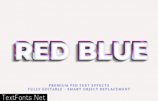 Blue text style effect psd , premium psd text effects