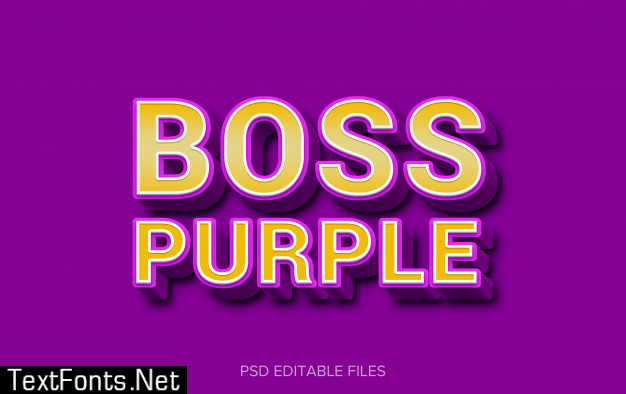 Boss purple text style