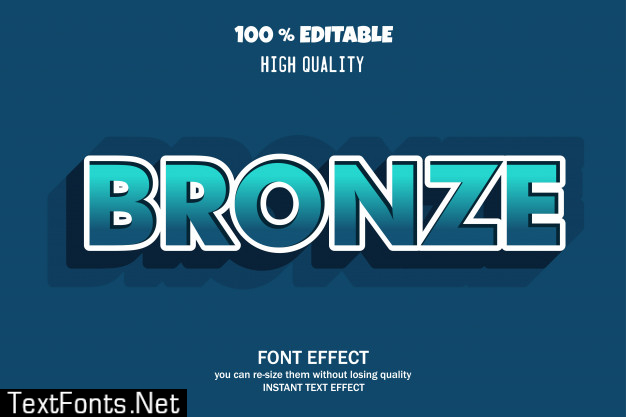 Bronze font effect