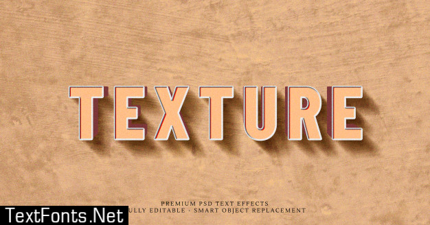 Brown texture 3d text style effect psd