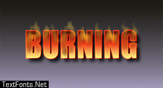 Burning text effect