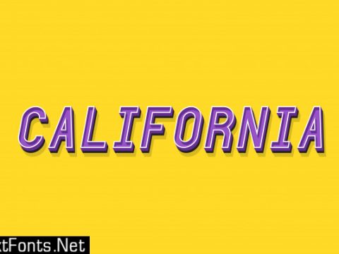 California text with 3d isometric effect