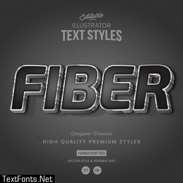 Carbon fiber text style