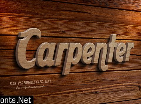 Carpenter 3d text style effect