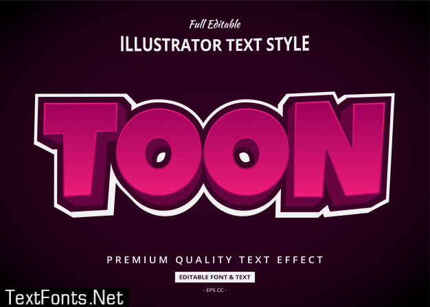 Cartoon 3d text style effect