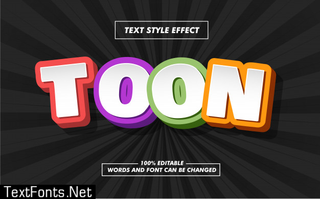 Cartoon bold text style effect