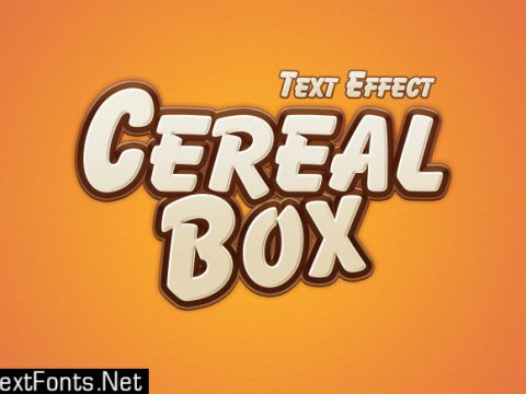 Cereal box text effect