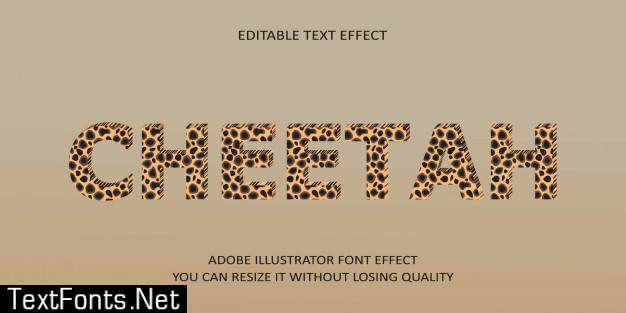 Cheetah editable text effect