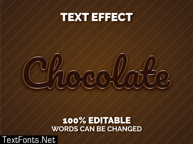 Chocolate text effect