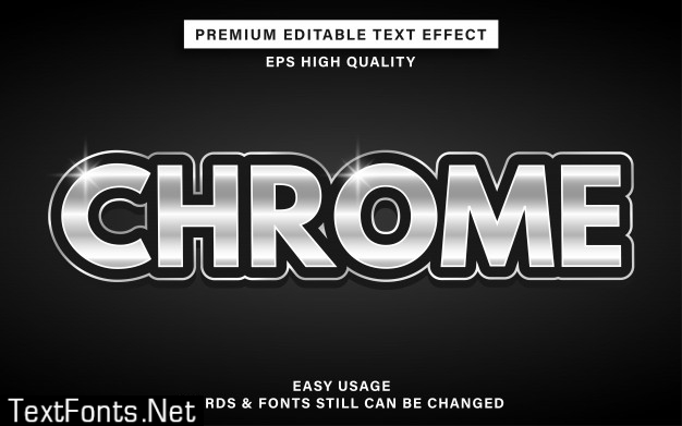 Chrome style text effect