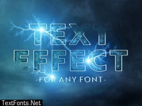 Cinematic text effect mockup Premium Psd