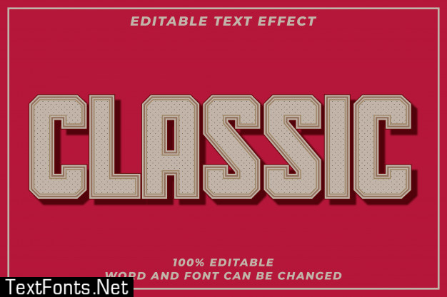 Classic text style effect