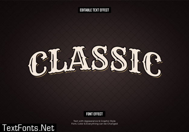 Classic vintage font text effect