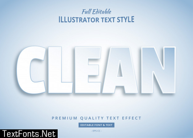 Clean text effect