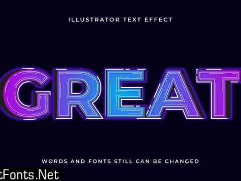 Colorful editable modern text with light effect